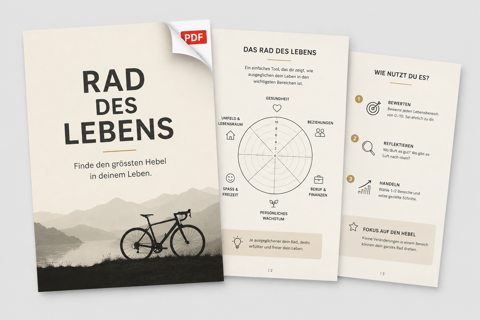 Rad des Lebens als langweilige PDF